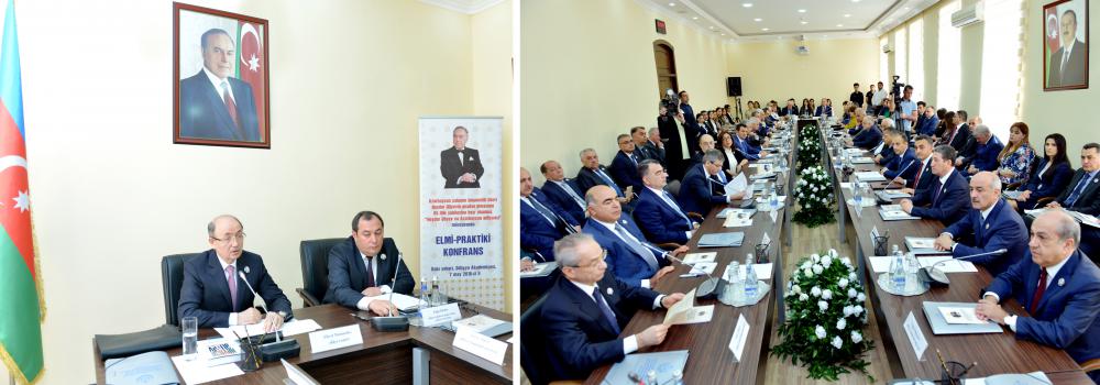 "Heydər Əliyev və Azərbaycan ədliyyəsi" mövzusunda elmi-praktiki konfrans keçirilib