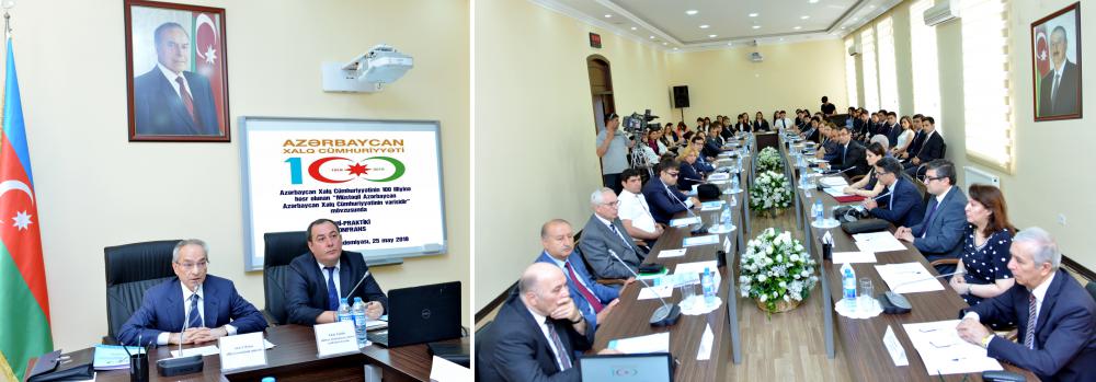 Ədliyyə Akademiyasında Azərbaycan Xalq Cümhuriyyətinin 100 illik yubileyinə həsr olunmuş elmi-praktiki konfrans keçirilib