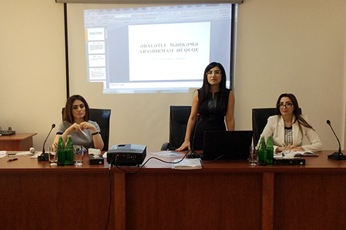 MƏHKƏMƏ APARATI İŞÇİLƏRİ ÜÇÜN ŞİRVAN REGİONAL ƏDLİYYƏ İDARƏSİNDƏ İXTİSASARTIRMA KURSU KEÇİRİLMİŞDİR