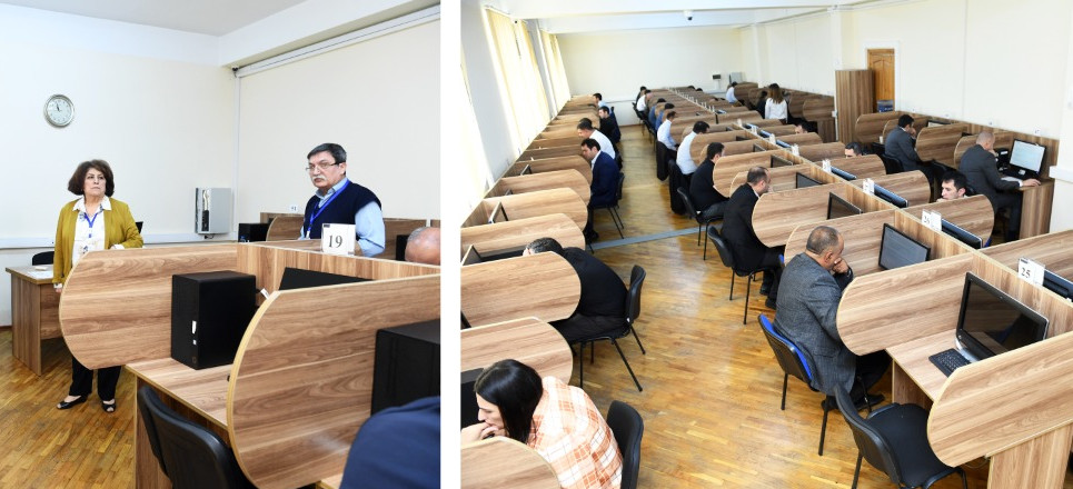 Notarius Vəzifələri Üzrə Müsabiqədə İştirak Edən Namizədlərlə Test İmtahanı Keçirilmişdir