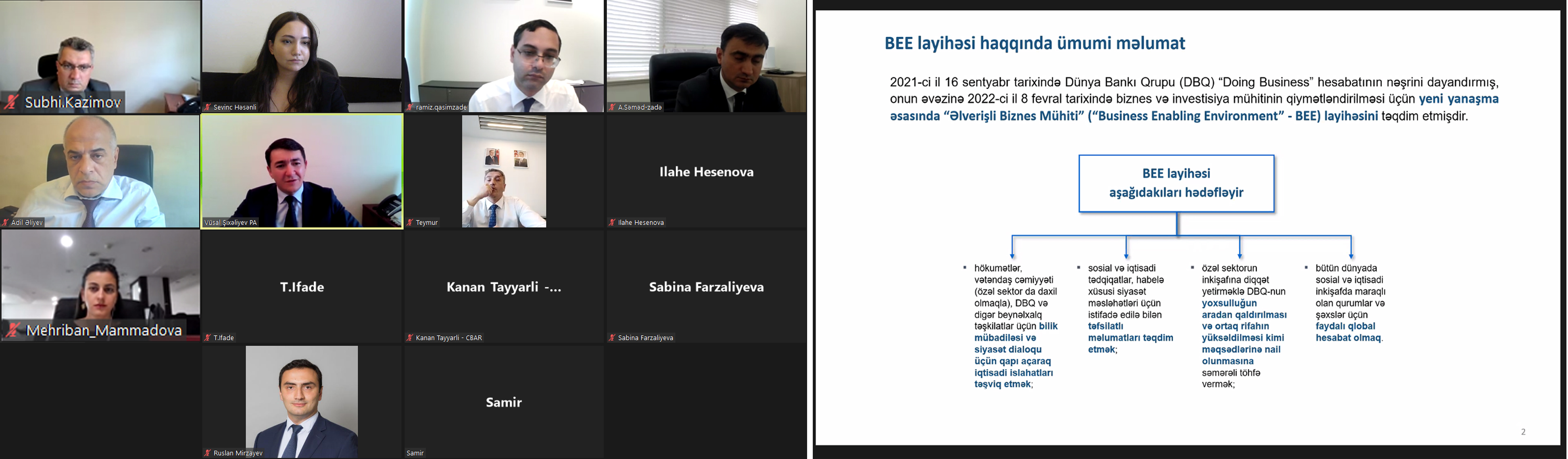 “Müqavilələrin icrası, mübahisələrin həlli, müəssisənin bağlanması və müflisləşmə, məhkəmə sistemi və hüququn aliliyi” işçi qrupunun növbəti iclası keçirilib