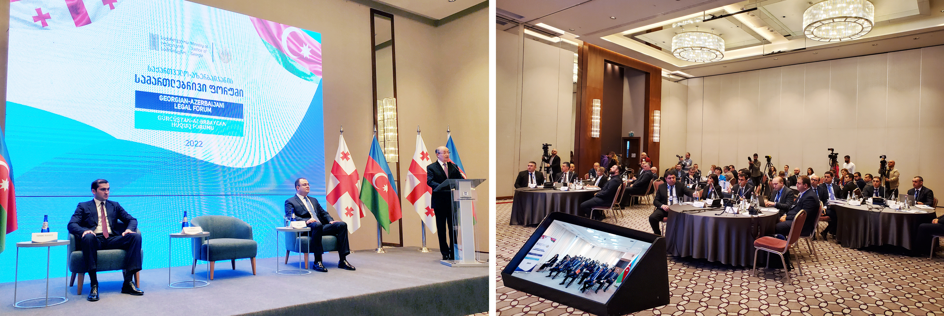 Gürcüstana səfər çərçivəsində Hüquq Forumu keçirilib