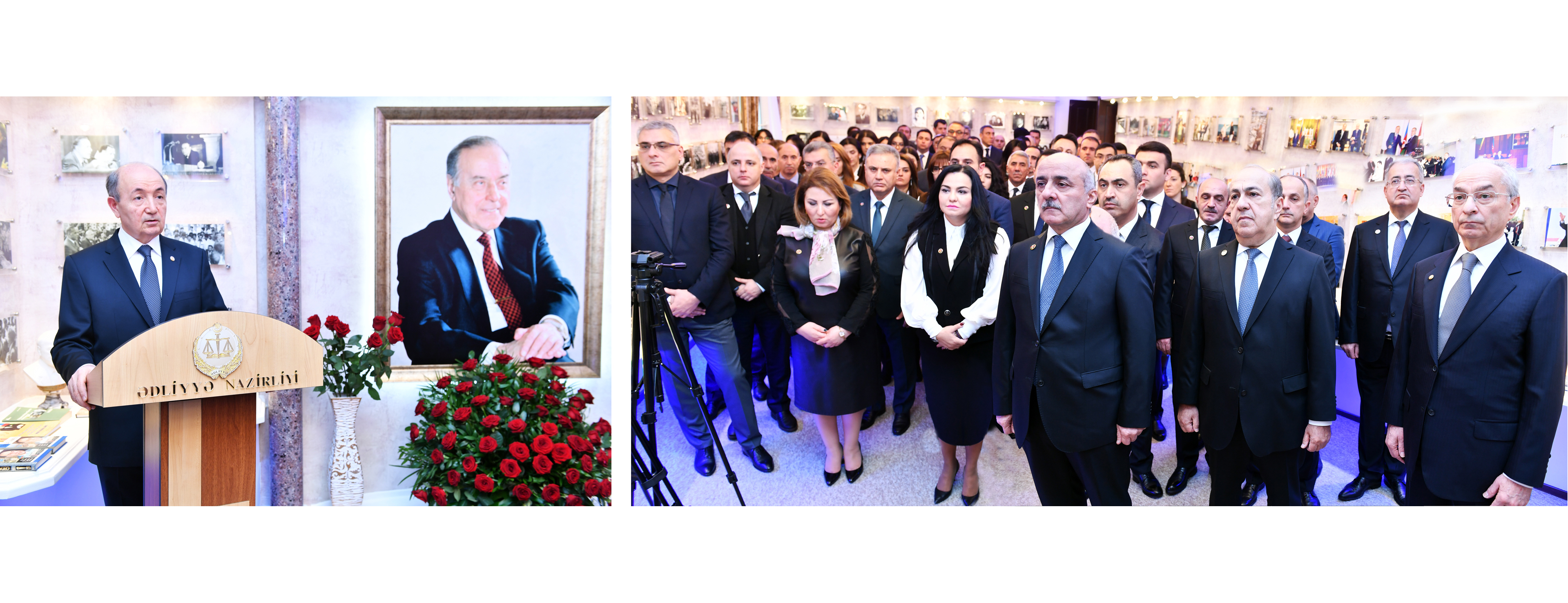 Ədliyyə işçiləri ulu öndər Heydər Əliyevin əziz xatirəsini yad ediblər