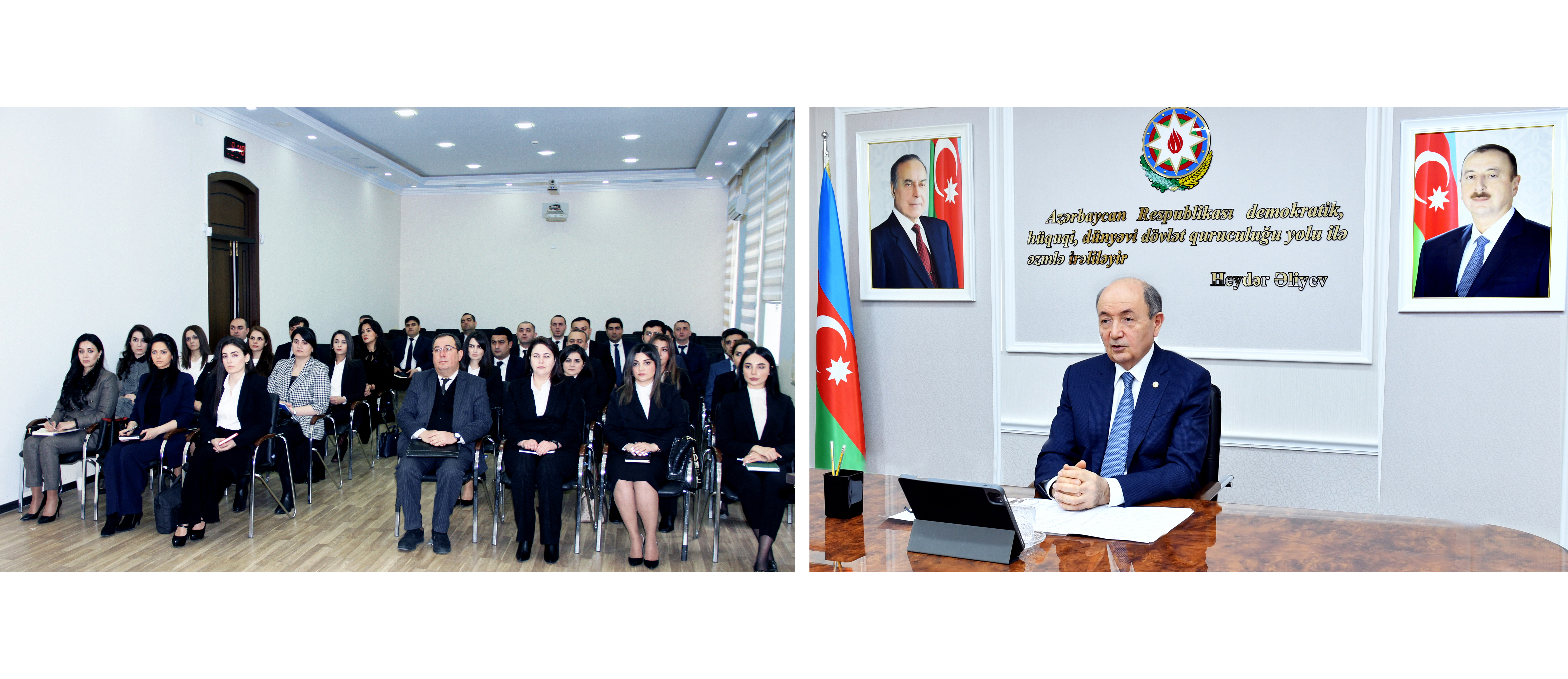 Hakimliyə namizədlərin tədris kursu hüquq sistemimizdə Heydər Əliyev dühası mövzusu ilə başladı