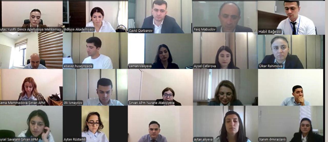 Məhkəmə-Hüquq Şurasının müraciəti əsasında apellyasiya məhkəmələrinin aparat işçiləri üçün “Məhkəmə proseslərində məlumatların qorunması və məxfilik” mövzusunda təlim keçirilib